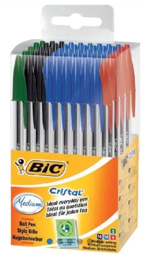 C/50 BOLIGRAFO BIC CRISTAL COLORES SURTIDOS