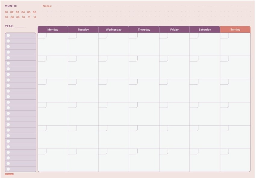 BARI PLANNER A4 MTHLY INTL