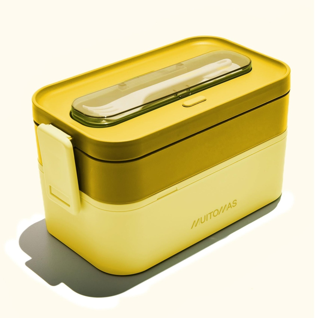 [LUNCHBOXLYL] LUNCHBOXLYL fiambrera Conjunto de fiambrera y bidón reutilizable 1,7 L Plástico Amarillo 1 pieza(s)
