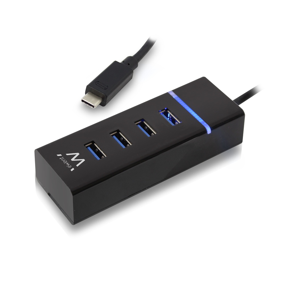 [EW1137] EW1137 hub de interfaz USB 3.2 Gen 1 (3.1 Gen 1) Type-C 5000 Mbit/s Negro