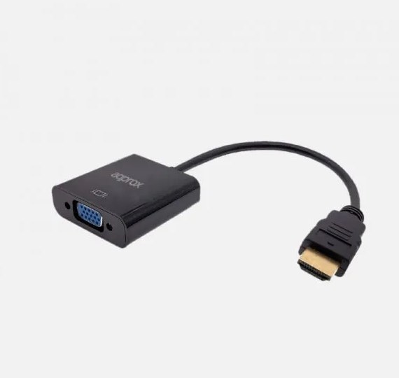 [APPC11V3] APPC11V3 adaptador de cable de vídeo HDMI tipo A (Estándar) VGA (D-Sub) Negro
