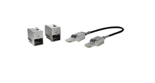 C9300L-STACK-KIT= Cable de fibra óptica e InfiniBand 0,5 m Negro, Gris