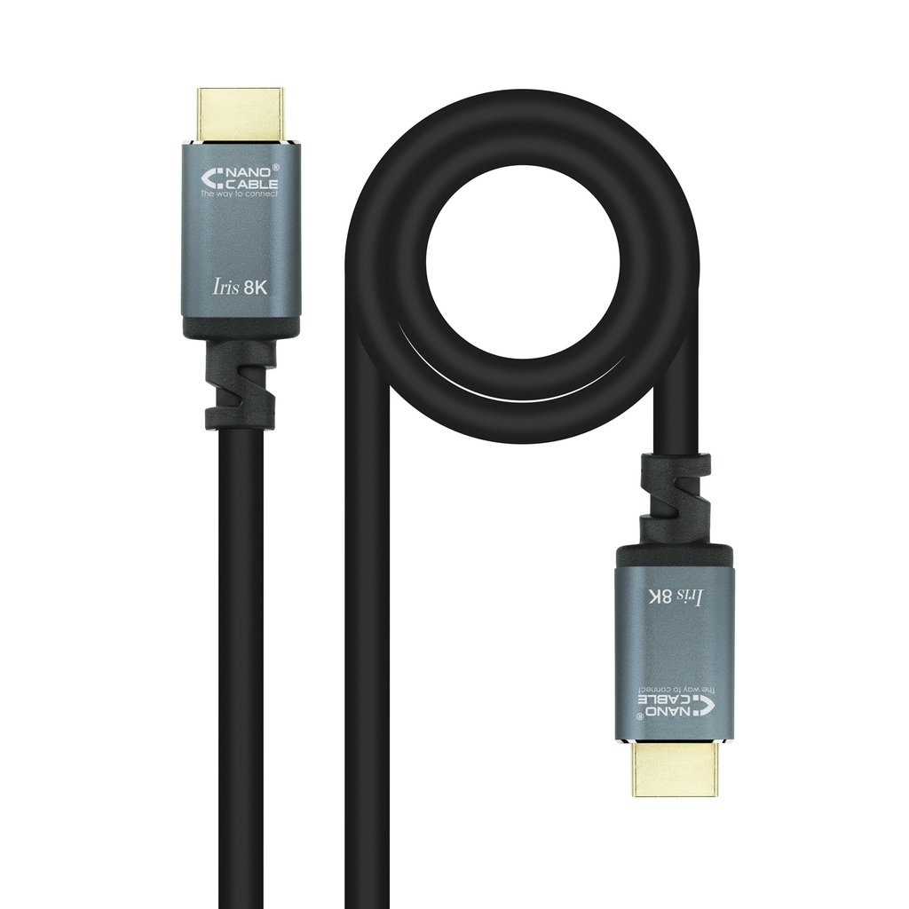 [10.15.8000] Cable HDMI 2.1 IRIS 8K A/M-A/M, Negro, 0.5 m