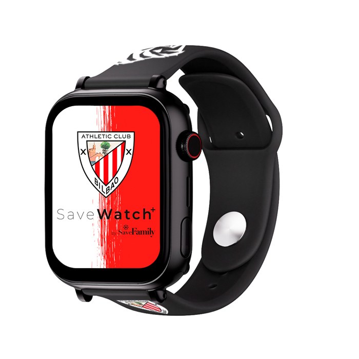 [GPSSWPATHLETICSILNEGRA] Save Family PLUS SmartWatch Ed. Athletic Club Bilbao con GPS y llamada Negro Correa Silicona Negra NO INCLUYE SIM