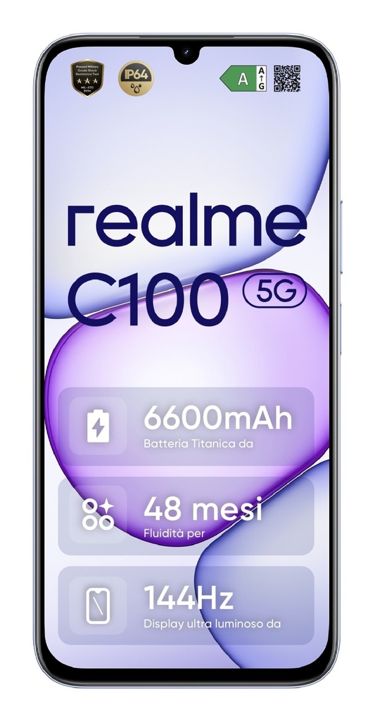 [6941764486256] C100 5G 17,3 cm (6.8") SIM doble Android 16.0 USB Tipo C 4 GB 256 GB 6600 mAh Púrpura