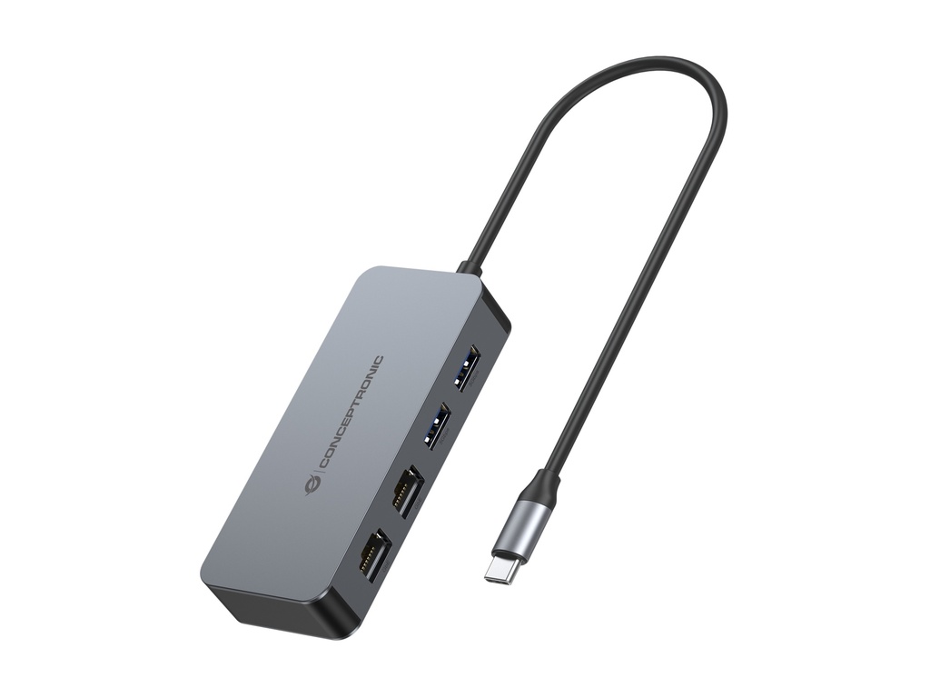 [ABBY24G] ABBY24G base para portátil y replicador de puertos Alámbrico USB 3.2 Gen 1 (3.1 Gen 1) Type-C Gris