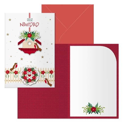 [70158] CHRISTMAS DOHE 115x170 BIRD HOUSE - Pack de 6 unidades