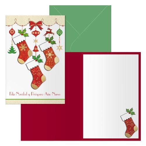 [70162] CHRISTMAS DOHE 115x170 CALCETINES - Pack de 6 unidades