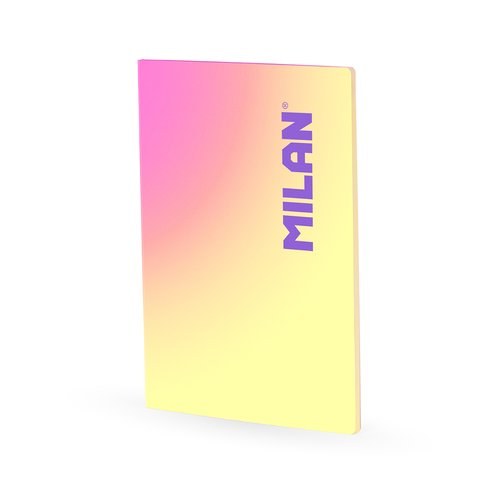 [57243L48SNY] MILAN LIBRETA ENCOLADA A4 48H PAPEL 95GR CUADRICULA 5X5 COLECCIÓN SUNSET AMARILLO