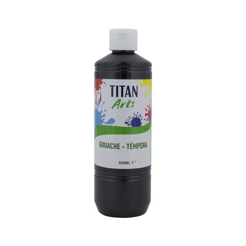 [198008412] TEMPERA TITAN AC ESC.500ml NEGRO