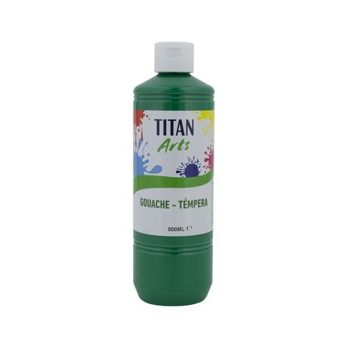 [198007112] TEMPERA TITAN AC ESC.500ml VERDE OSC.