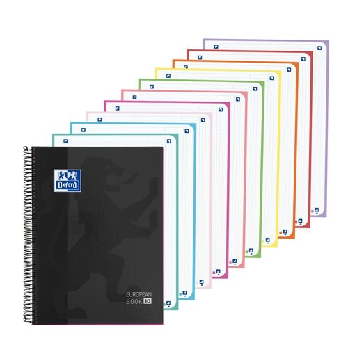 [400207849] BLOC OXF. EU.BOOK 10 A4 200h CD.5 NEGRO - Pack de 5 unidades