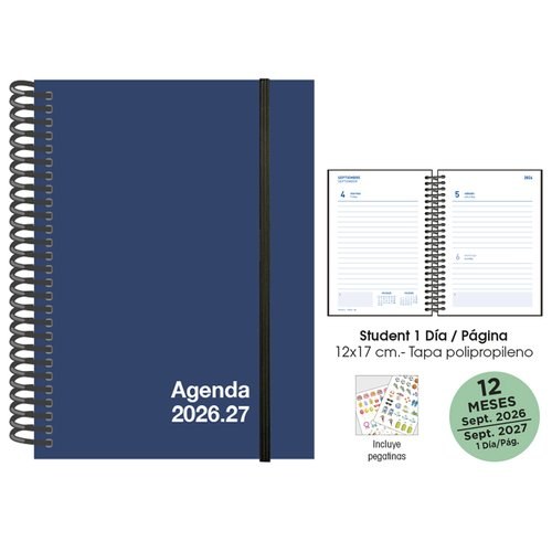 [18071261] AGENDA ESCOLAR 26-27 STUDENT 12X17 DP AZUL
