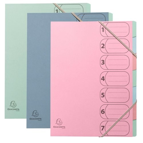 [56239E] CLASIF.lm.FUELLE EXAC.CART.A4 7 DP AZUL - Pack de 8 unidades
