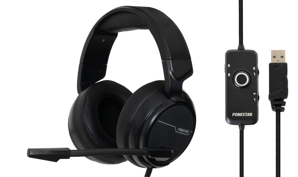 [WIN-U] WIN-U auricular y casco Auriculares Alámbrico Diadema Juego Negro