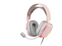 MHAX Rosa, Auriculares Gaming RGB, Micrófono Extraíble, HiFi, Compatibilidad Multiplataforma
