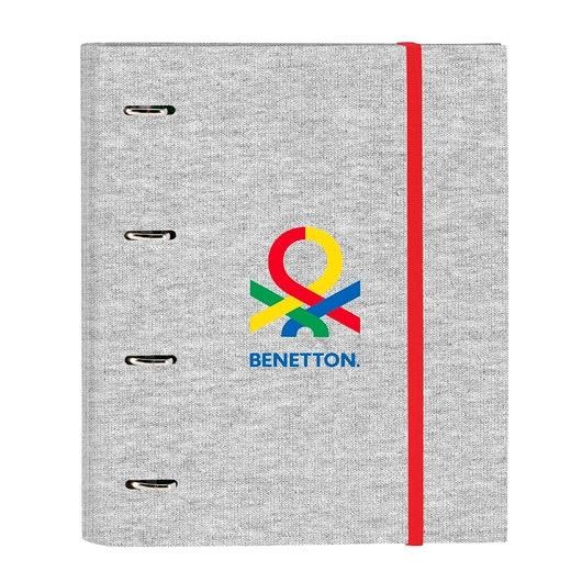 [512352666] SAFTA CARPETA DE ANILLAS 4X35MM C/RECAMBIO 100H A4 T/DURAS FORRADAS CIERRE C/GOMA BENETTON POP