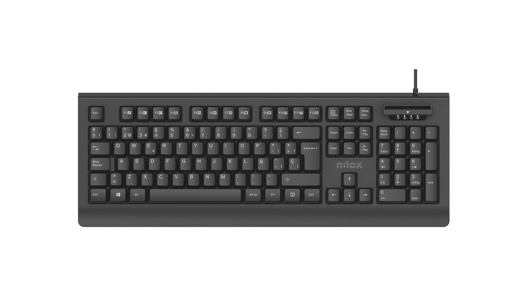 [NXKDNIE001] USB CON LECTOR DNIE SMART CARD teclado Oficina QWERTY Español Negro