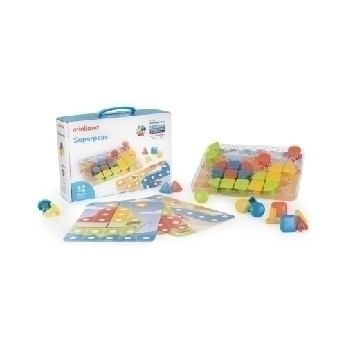 [45319] JUEGO ED.MINILAND SUPERPEGS (2-5 años)