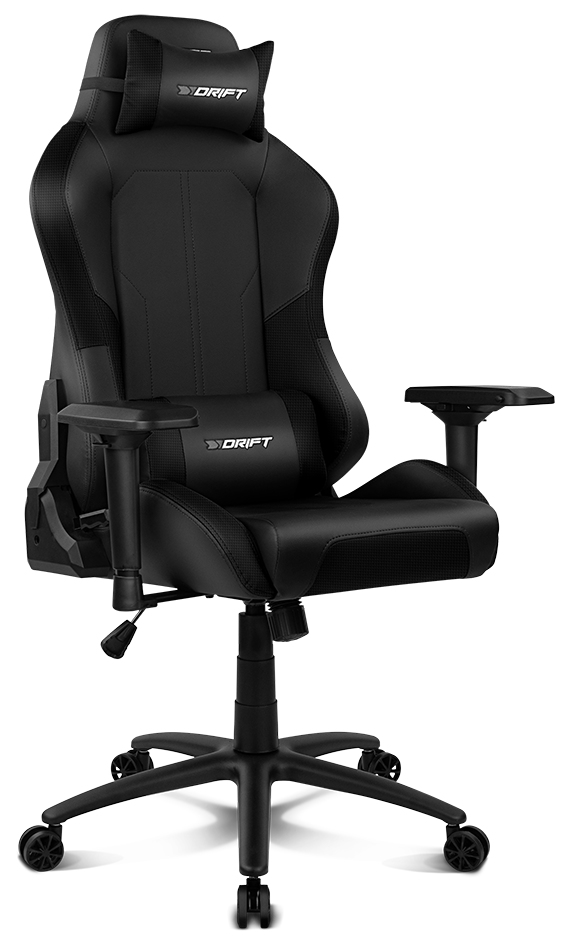 [DR250B] DR250 Silla para videojuegos de PC Asiento acolchado tapizado Negro, Carbono