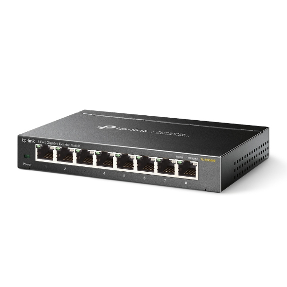 [TL-SG108S] Omada TL-SG108S switch No administrado Gigabit Ethernet (10/100/1000) Negro