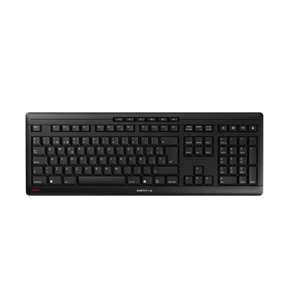[JK-8550ES-2] Stream Wireless teclado Universal RF inalámbrica + USB QWERTY Español Negro
