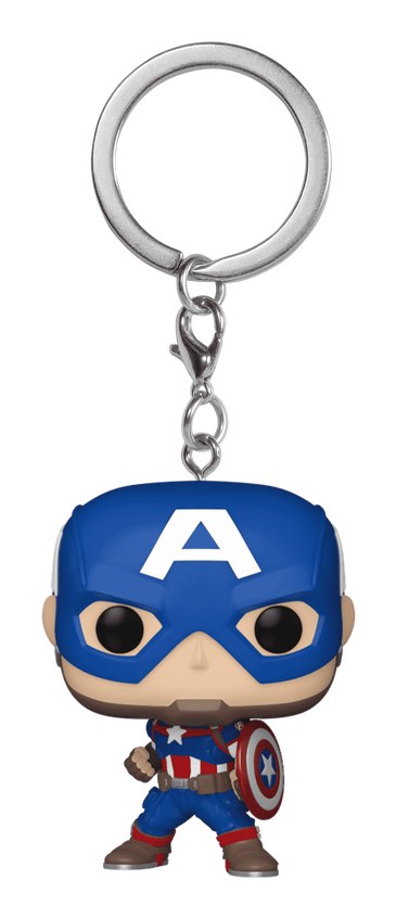 [82492] POP! KEYCHAIN Captain America Llavero de anilla Multicolor, Azul