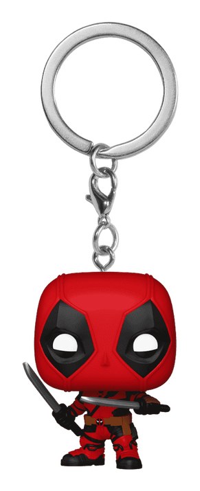 [79764] POP! KEYCHAIN Deadpool with Swords Llavero de anilla Rojo, Negro