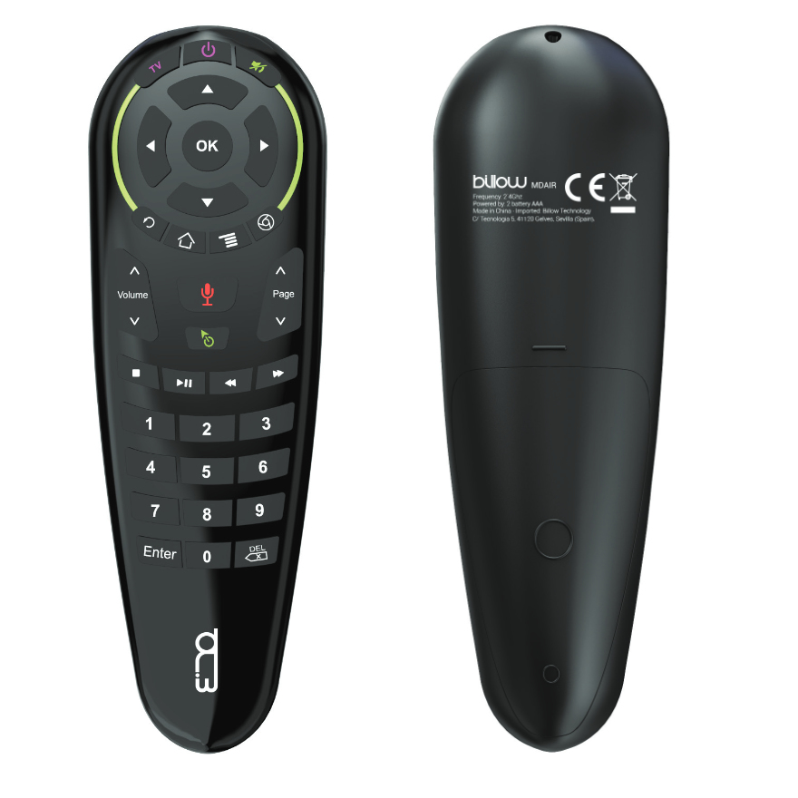 [MDAIR] Mando mando a distancia IR inalámbrico PC, TV, Receptor de televisión Botones