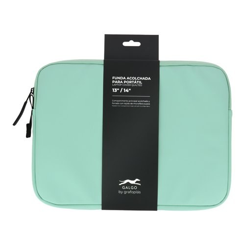 [37750221] FUNDA PORTATIL GALGO 14  VERDE CLARO