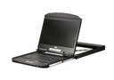 Consola LCD panorámica single rail de fondo reducido (VGA, USB)