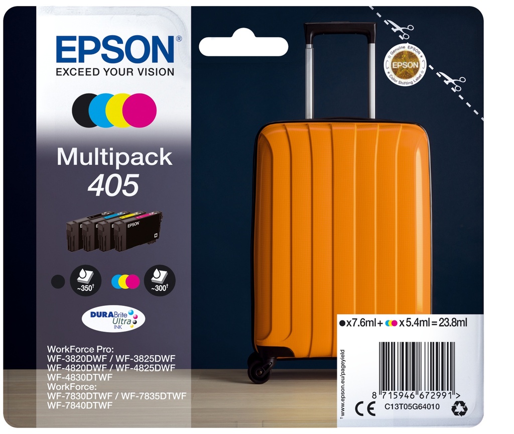 Multipack 4-colours 405 DURABrite Ultra Ink