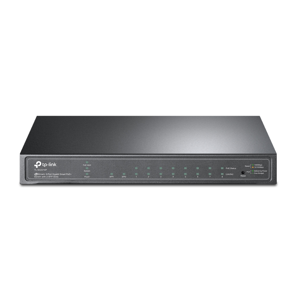 [TL-SG2210P] JetStream TL-SG2210P switch Gestionado L2/L4 Gigabit Ethernet (10/100/1000) Energía sobre Ethernet (PoE) Negro