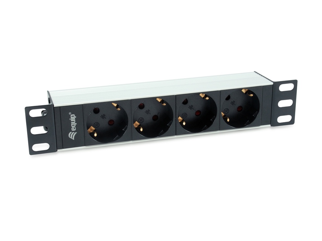 [333311] 333311 unidad de distribución de energía (PDU) 4 salidas AC 1U Negro, Plata
