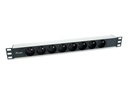 333313 unidad de distribución de energía (PDU) 8 salidas AC 1U Negro, Plata