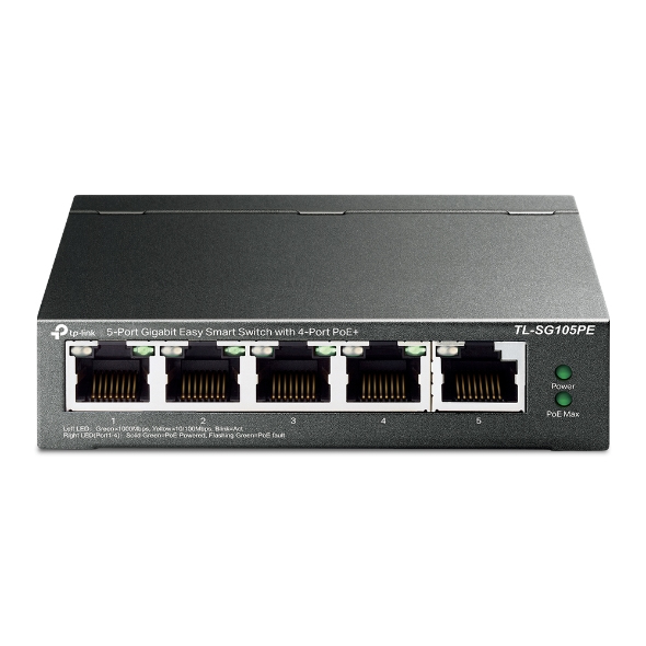 [TL-SG105PE] TL-SG105PE switch Gestionado L2 Gigabit Ethernet (10/100/1000) Energía sobre Ethernet (PoE) Negro