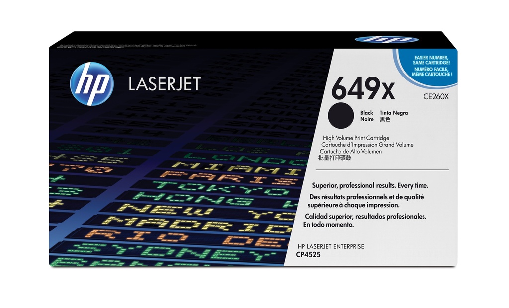 [CE260X] Cartucho de tóner original LaserJet 649X negro