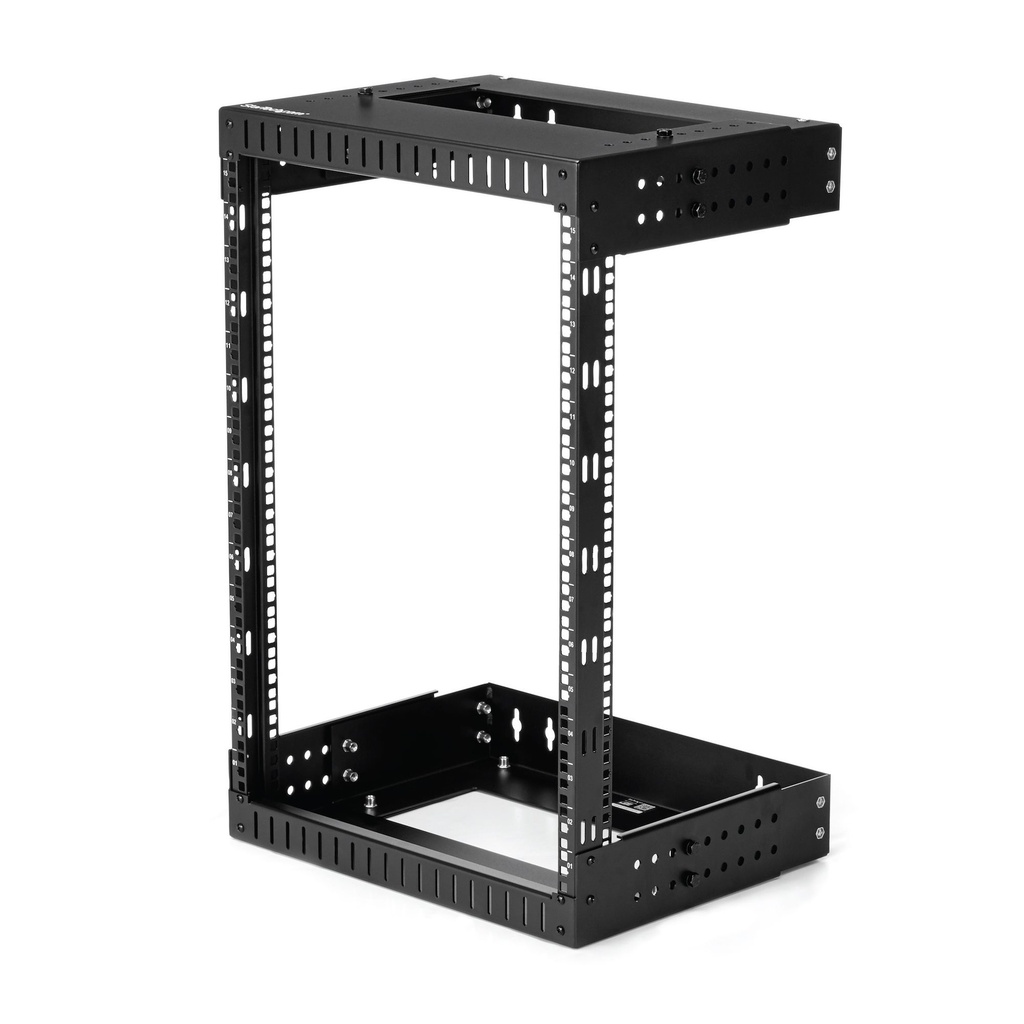 [RK15WALLOA] Rack de Servidores Abierto de 15U de Pared - de 19 Pulgadas - de 2 Columnas - de Profundidad Ajustable - para Equipo de Redes - AV - de Servicio Pesado