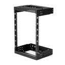 Rack de Servidores Abierto de 15U de Pared - de 19 Pulgadas - de 2 Columnas - de Profundidad Ajustable - para Equipo de Redes - AV - de Servicio Pesado