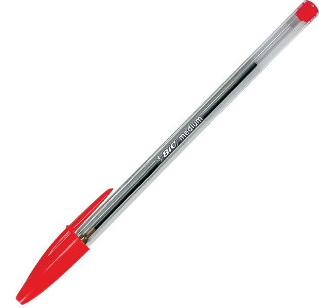 [8373619] Cristal Medium Rojo Bolígrafo Medio 50 pieza(s)