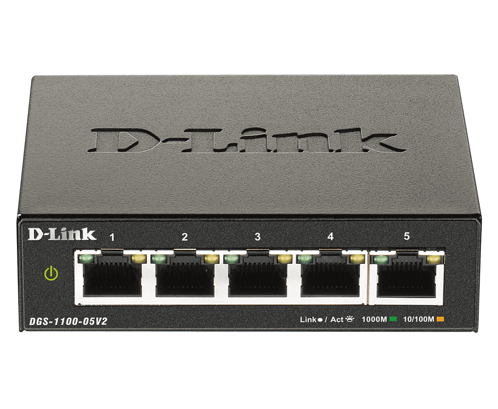DGS-1100-05V2/B switch Gestionado L2 Gigabit Ethernet (10/100/1000) Negro