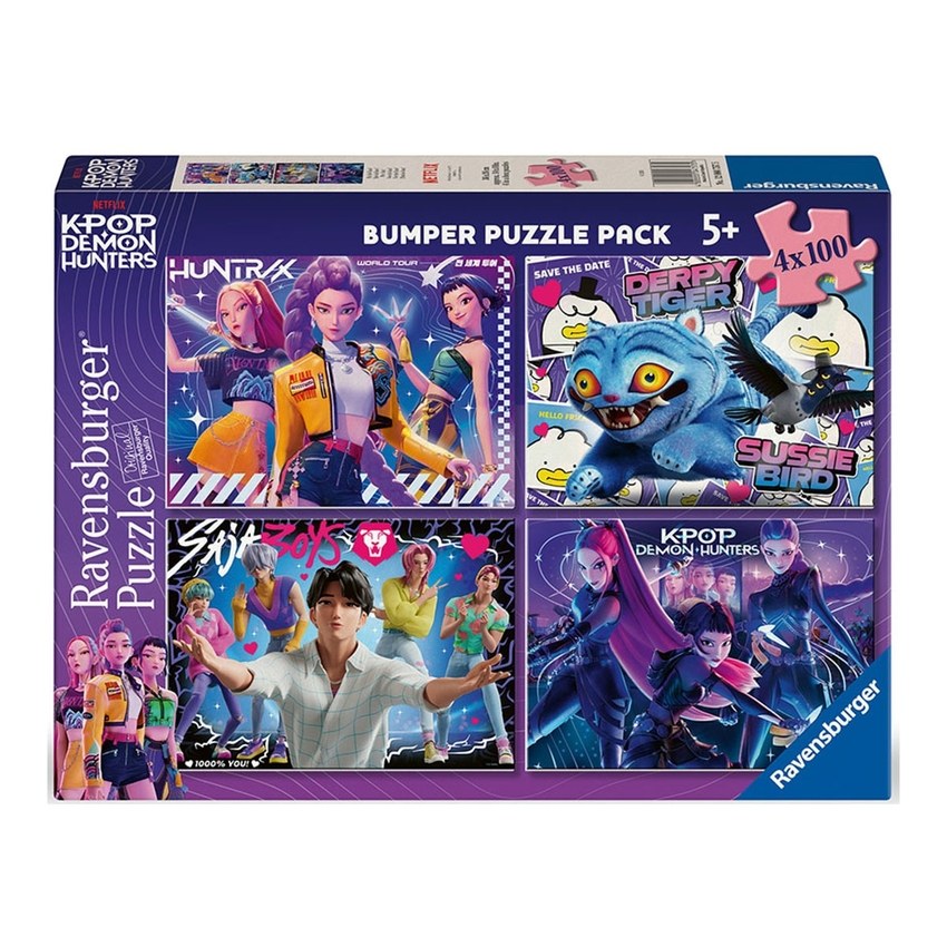 MULTI PUZZLE KPOP DEMON HUNTERS 4X100 PIEZAS
