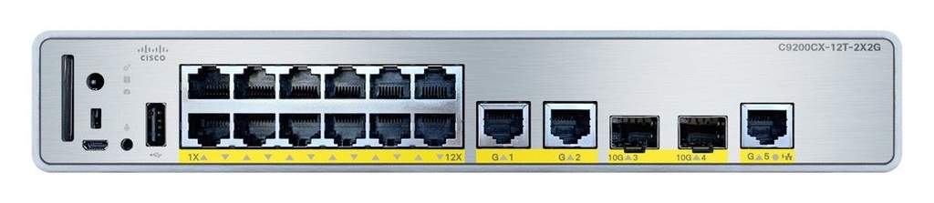 [C9200CX-12T-2X2G-E] C9200CX-12T-2X2G-E switch Gestionado Gigabit Ethernet (10/100/1000) Energía sobre Ethernet (PoE)