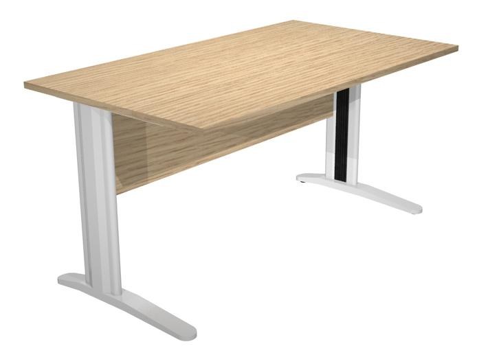[002-C+30511] ARTEXPORT MESA ESCRITORIO PRESTO 140 CON PATAS DE METAL TABLERO 22MM ROBLE