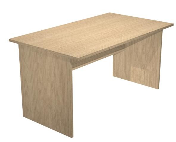 [002-C+60111-C] ARTEXPORT MESA ESCRITORIO PRESTO 140 CON PATAS PANEL LATERALES TABLERO DE 22MM ROBLE