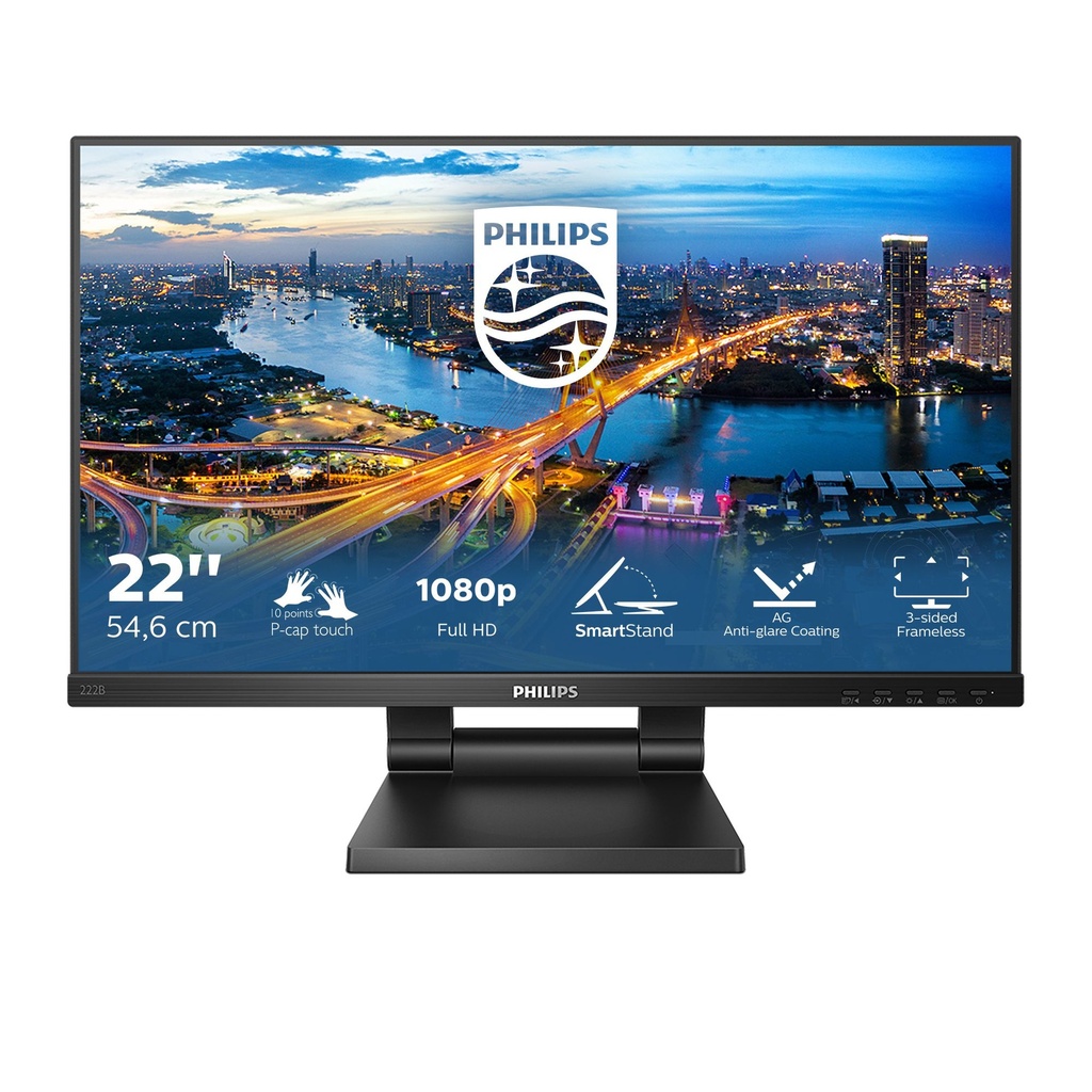 [222B1TC/00] B Line 222B1TC/00 pantalla para PC 54,6 cm (21.5") 1920 x 1080 Pixeles Full HD LED Pantalla táctil Negro