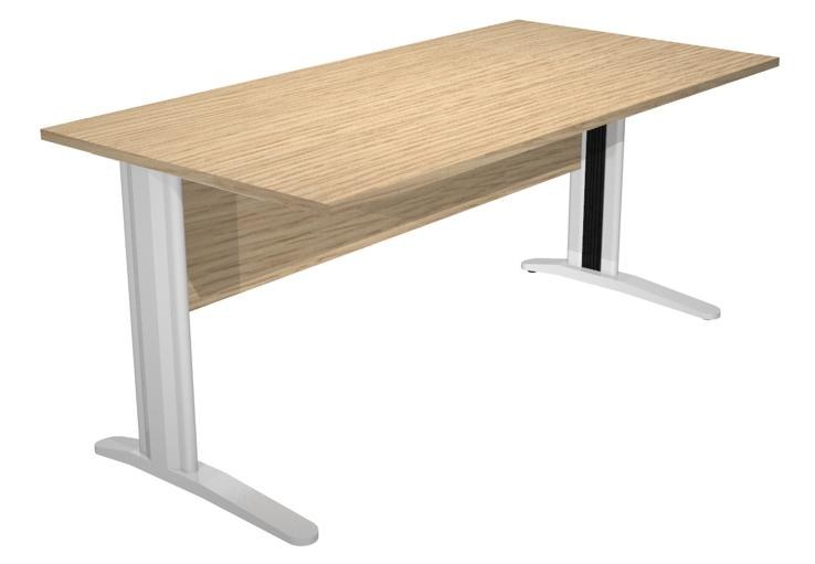 [003-C+30511] ARTEXPORT MESA ESCRITORIO PRESTO 160 CON PATAS DE METAL TABLERO 22MM ROBLE