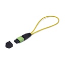 Adaptador Bucle Invertido MPO-12 Monomodo 9/125 MPO/MTP Macho - Probador Bucle Invertido MPO/MTP Macho - Probador de Conector MPO/MTP-APC de Fibra Óptica