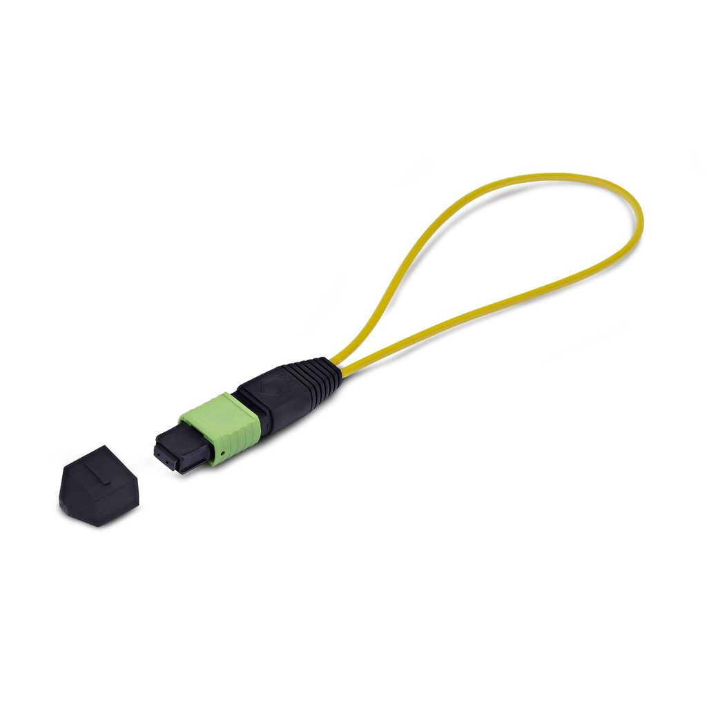 [LOOPBACKMTP12OS2SMF] Adaptador Bucle Invertido MPO-12 Monomodo 9/125 MPO/MTP Hembra - Probador Bucle Invertido MPO/MTP Hembra - Probador de Conector MPO/MTP-APC de Fibra Óptica