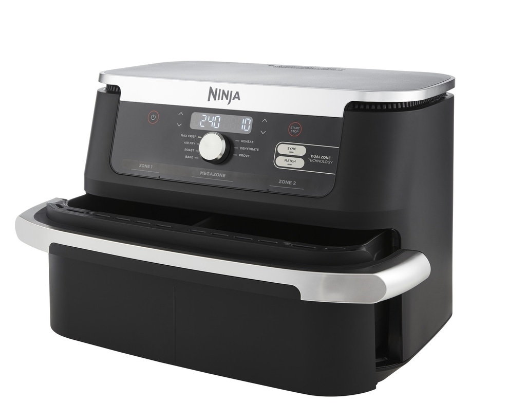 [AF500EU] AF500EU freidora Doble 10,4 L Independiente 2470 W Freidora de aire caliente Negro, Acero inoxidable